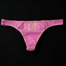 NWT Victoria's Secret VTG PINK Skinny Side Full Cut Thong Panty SMALL