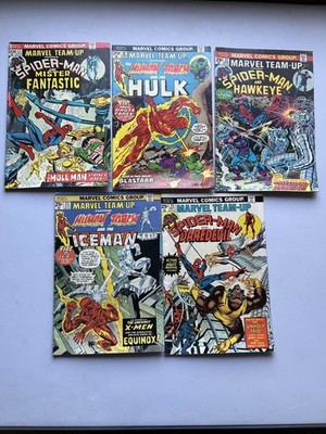 Marvel Comics Marvel Team-Up Lot Of 5 # 17 18 22 23 25 Good/Very Good 1974