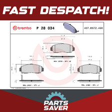 Brake Pads Set fits HONDA SHUTTLE RA8, RA9 3.0 Front 97 to 04 J30A1 Brembo New
