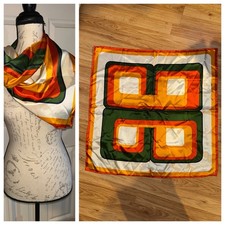 Vintage 60s MCM Mod Pop Art Geometric Square Scarf Wrap Accessory