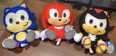 (Lot of 3) Toy Factory 9'' Big Head Sega Sonic the Hedgehog Plush KNUCKLES SHADOW