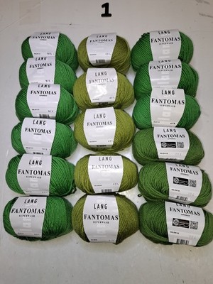 17 Knäuel (1) Strickgarn Lang Fantomas, 75% Schurwolle Superwasch 25% Polyamid