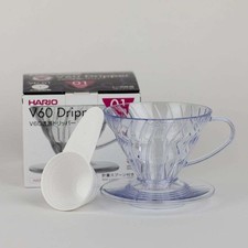 HARIO V60 Dripper, Kunststoff transparent, V6...