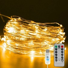 Christmas USB Plug In 200LED DIY Micro Copper Wire Fairy String Lights Home Xmas