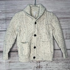 Janie and Jack 18-24 Months Donegal Cable Knit Shawl Collar Cardigan Specks