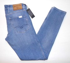 Image of REPLAY - Men's NEW Anbass Slim Fit Jeans 30"W X 34"L 30L Light Blue Denim