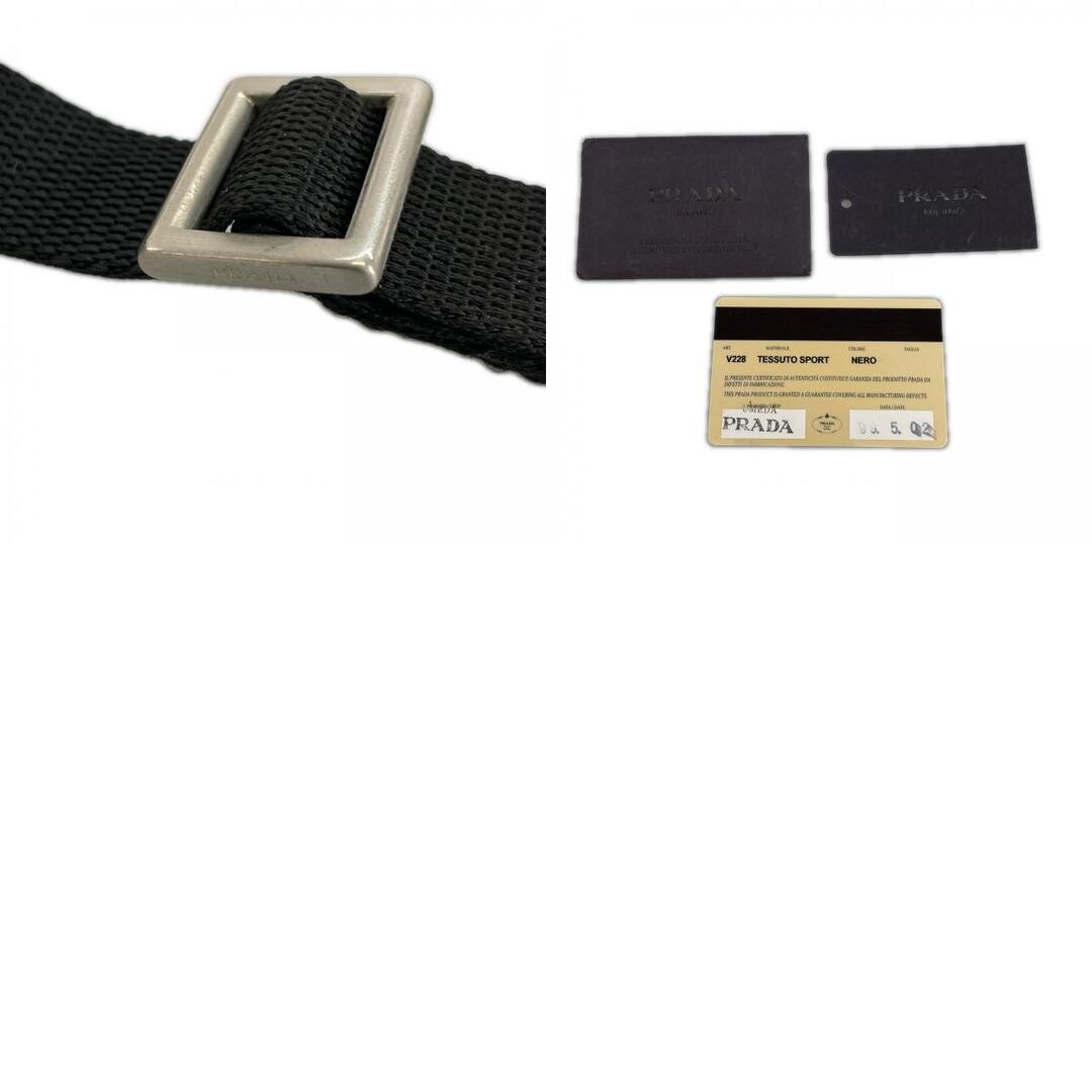 Excellent Condition PRADA V228 Shoulder Bag Nylon Black Ladies Tessuto Triangle thumbnail 10