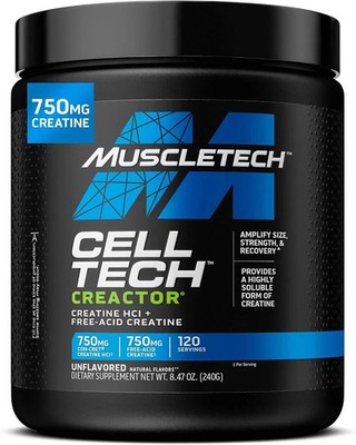 Cell-Tech Creactor Creatine HCl Powder - 120 Servings, Unflavored Muscle Builder