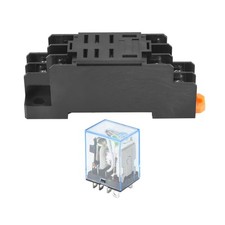 12V DC Coil Relay DPDT LY2NJ HH62P-L JQX-13F 10A With PTF08A Socket Base F3W6