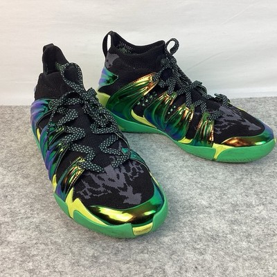 Authentic EQLZ 360 Mens Nate Robinson OG Knit Basketball Shoes Black Green Sz 9