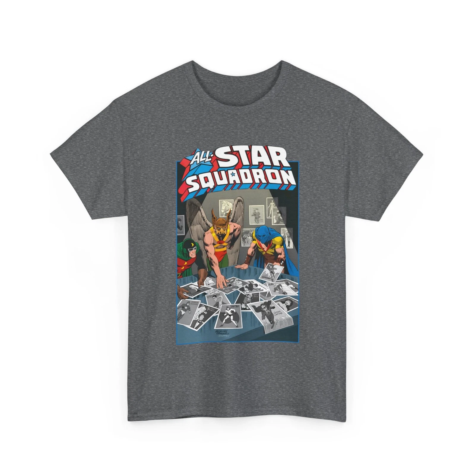 All-Star Squadron T-Shirt - Hawkman, Dr Mid-Nite, Atom - JSA Members - DC Comics