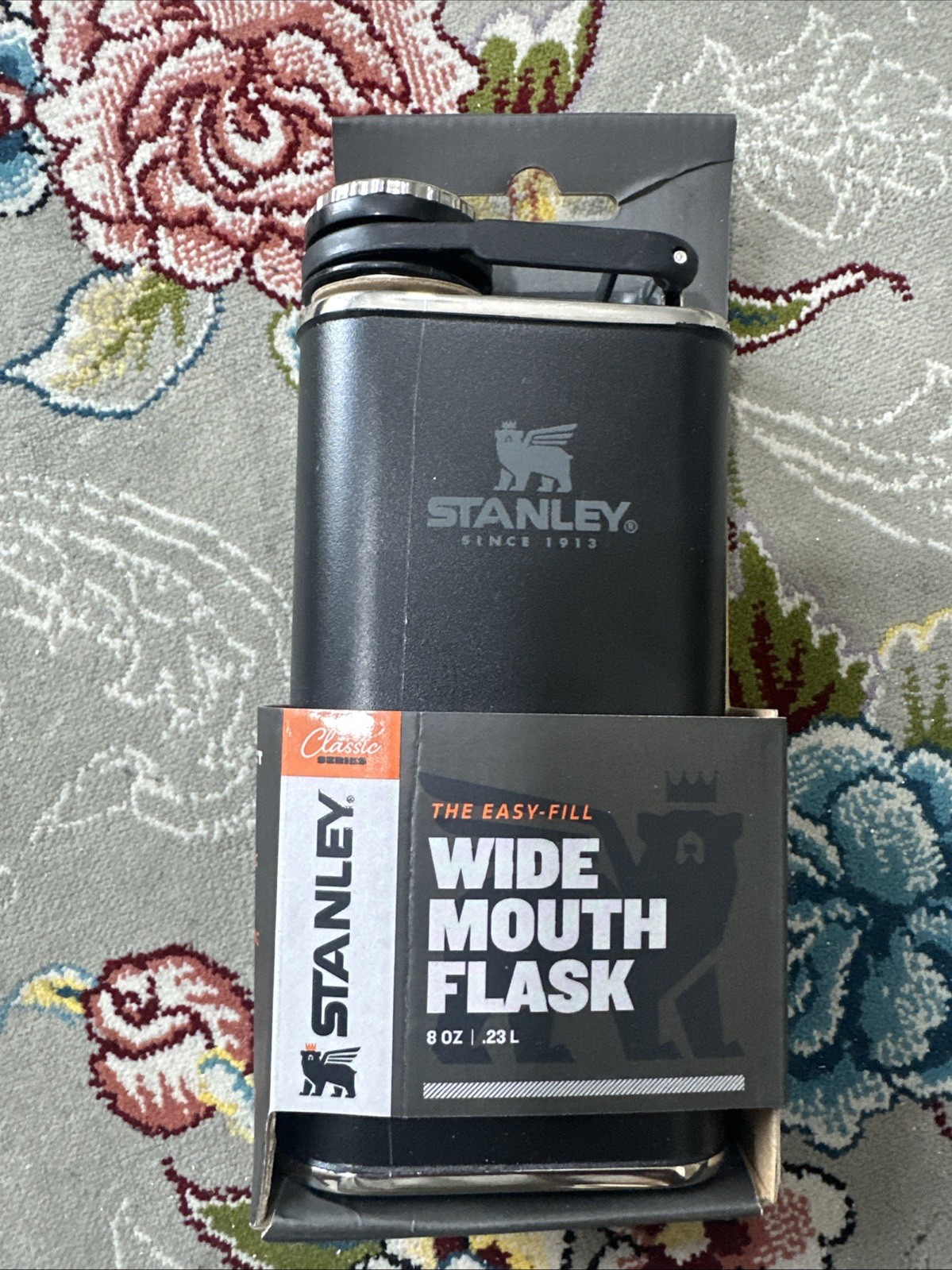 Stanley Flask Classic Easy Fill Wide Mouth Flask 0.23L Matte Black Pebble
