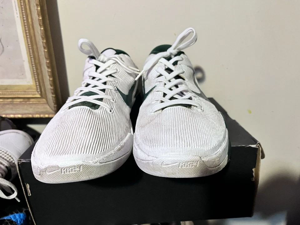 Nike Zoom Kobe 7 System TB 2012 para hombre blanco verde desfiladero talla 13,5 raro original personalizado Foto 4 de 4