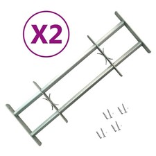 2x Fenstergitter Ausziehbar 1000-1500mm Ausziehgitter Einbruchschutz vidaXL