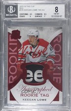 2015 Upper Deck The Cup Rookie Tag Red Foil 6/8 Keegan Lowe BGS 8 Patch Auto 2d8