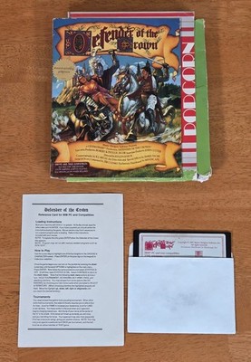 Defender of the Crown Cinemaware Mindscape IBM PC Big Box Game Interactive Movie
