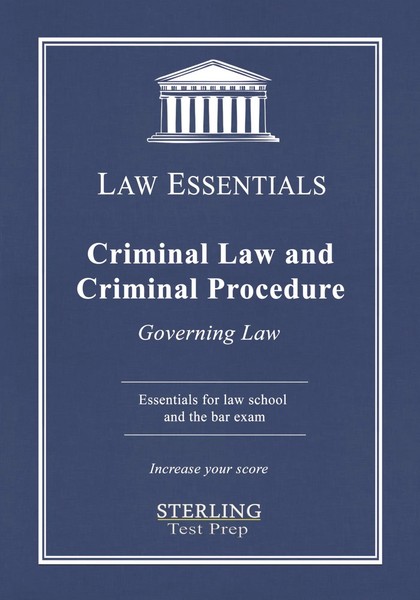 Criminal Law And Criminal Procedure, Law Essentials Sterlin Test Prep (U. A.)-image