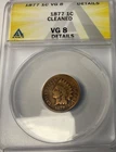 ANACS VG8 1877 Indian Cent Tough Key Date Certified Coin c2