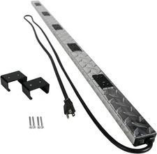 Power Strip Diamond Plate 4ft 10 Outlet Plugmold Heavy Duty For Garage Workshop