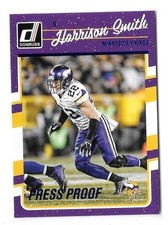 2016 DONRUSS FOOTBALL #177 HARRISON SMITH BLUE PRESS PROOF PARALLEL,VIKINGS