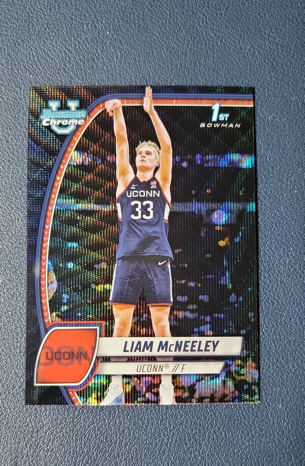 2024-25 Bowman University Chrome - Liam McNeeley #52 Black Wave Refractor (RC)
