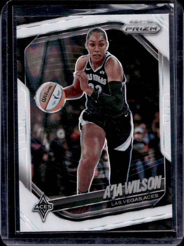 2025 Panini WNBA Prizm A'ja Wilson White Seismic #76 Aces