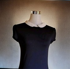 HALLHUBER  Bubikragen Bluse Blusenshirt Top Kurzarm Elegant  92% Viskose Gr. XS