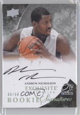 2012-13 Exquisite Collection Silver Spectrum 8/50 Andrew Nicholson #66 Auto a0s