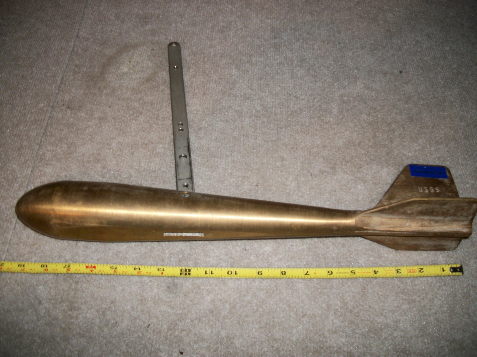 Rickly Hydrological Brass Sounding Weight Stream Current Gaging Velocity 15LB