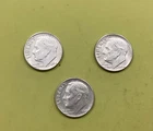 (3) 1964 D Roosevelt Dime 10c - 90% Silver US Dime 10 Cent Green 2