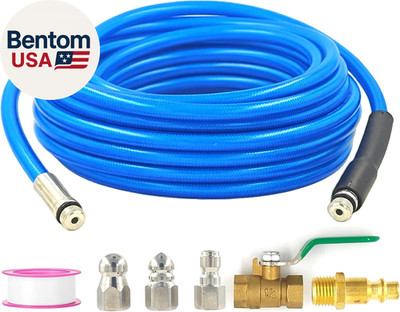 Dryer Vent Cleaner Kit - 32Ft Pressure Hose + 1/4 Air Quick Connect + 2 Jetter N