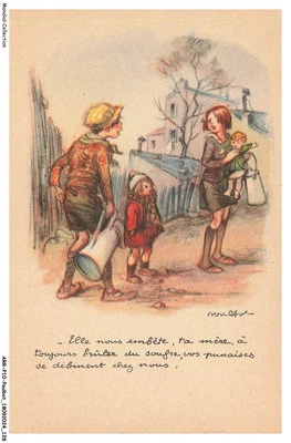 ARRP10-0710-ILLUSTRATEUR - POULBOT - Elle nous embete - ta mere - a toujours - Photo 1/2