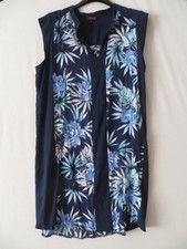 CRUZ BLUE FLORAL SLEEVELESS DRESS SIZE 22