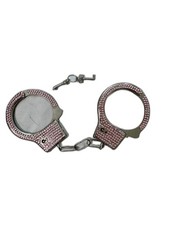 Pink Rhinestone Handcuffs Novelty Costume Prop With Keys Police Halloween