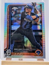 2025 Topps Chrome Update Series - Jace Jung #USC121 Prism Refractor (RC)