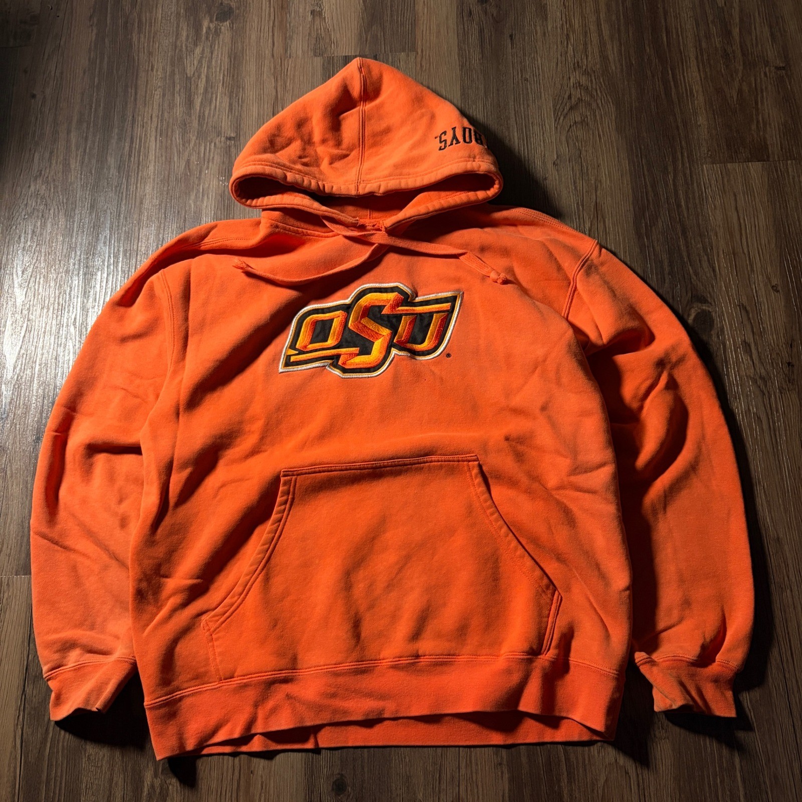 Orange OSU Cowboys Hoodie Sweatshirt Pullover Mens Size XL NCAA Oklahoma State