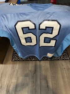 Game Worn Used late 80’s UNC Tar Heel Football Jersey made by Wilson-#62 Size 48