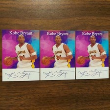 3 Kobe Bryant LAKERS Rare Limited Edition ICONIC COLOR NBA Promo Basketball Card