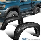 Fit 05-11 Toyata Tacoma 6' Bed Pickup Rivet Style Pocket Black Fender Flares 4PC