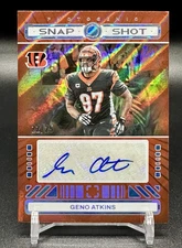 2024 Photogenic GENO ATKINS #SSA-GAT Snap Shot Orange Auto /25 Bengals