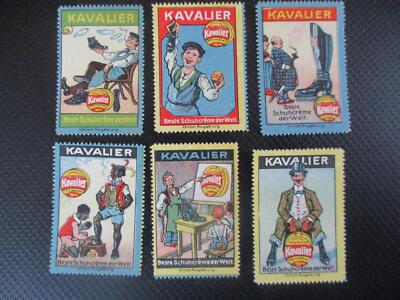 (11815) 6 x Reklamemarke - Kavalier Schuhcreme, Union Augsburg