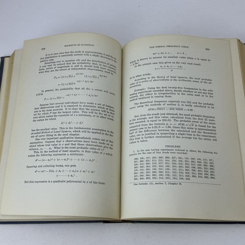 Elements of Statistics by Harold T Davis WFC Nelson 1937 Vintage Hardcover Book - Picture 9 of 13