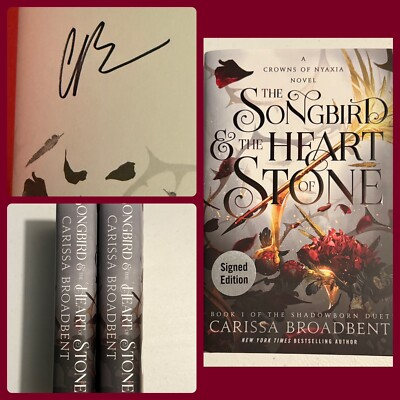 #ad The Songbird amp; The Heart of Stone Carissa Broadbent Hardcover Signed Auto $38.69