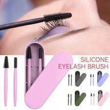 Silicone Eyelash Brush Reusable Eyebrow Brush Kit Mascara Wands Makeup Tool