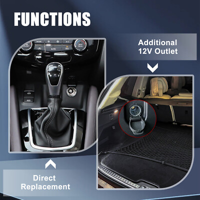 2014 nissan sentra cigarette lighter replacement Power Outlet Socket 12V 120W Fits for Nissan Sentra Versa Rogue Versa Note  New