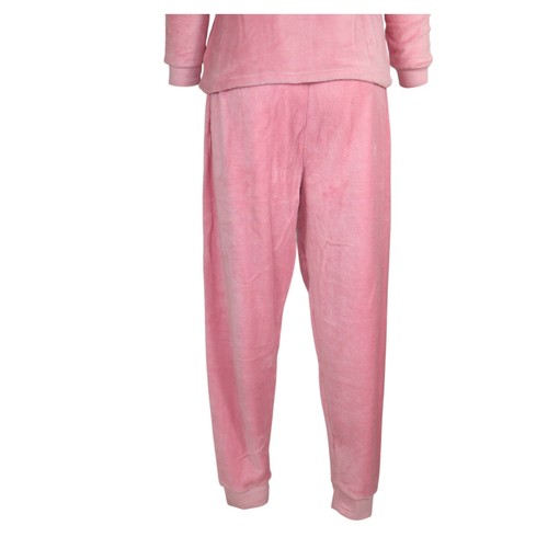 Womens Soft Fleece Hooded PJs Pyjama Bottoms Top Loungewear Sets 051 - Picture 3 of 13
