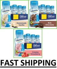 Glucerna Nutritional Shake, Creamy Strawberry, Rich Chocolate, Vanilla 8 oz