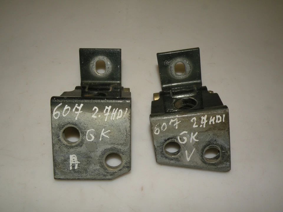 PEUGEOT 607 2.2 HDI 2003 REAR LEFT SIDE UPPER LOWER DOOR HINGES HINGE SET OEM - Image 2 of 4