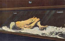 Postcard KY: Mummifed Man, Mammoth Cave Nat'l Park, Linen, Kentucky, Unposted