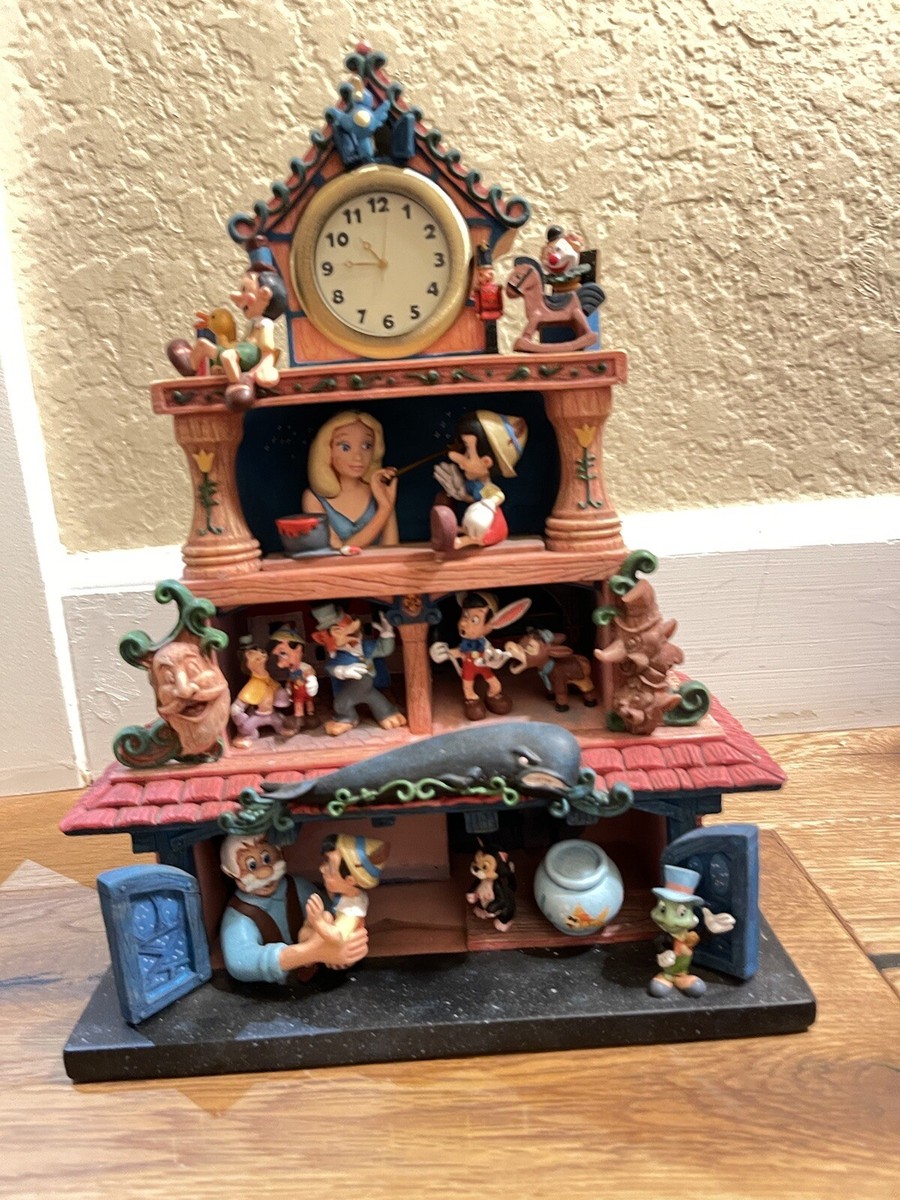 RARE Disney Magic Moments in Time PINOCCHIO Musical Clock | eBay